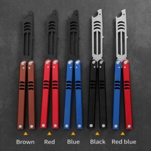 Portable Practice Butterfly Knife Foldable Alloy Steel Training Knives Alloy Steel Foldable Outdoor Trainer Game for Gifts 2