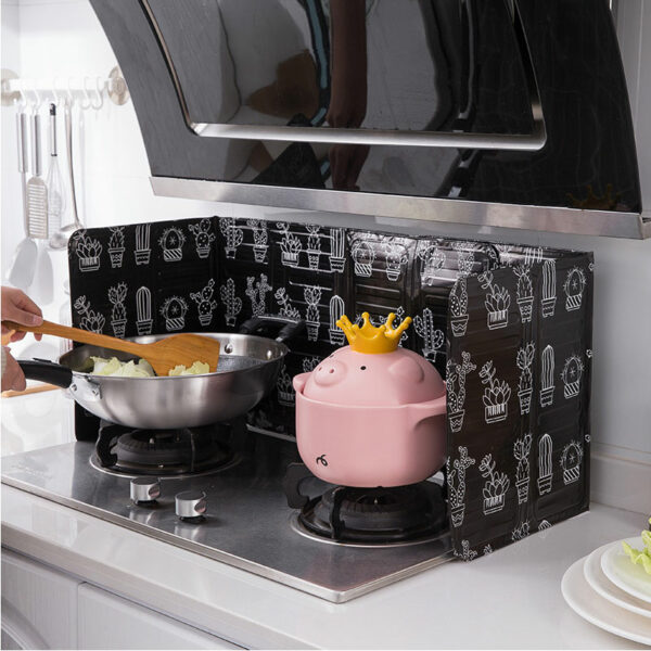Aluminum Foldable Kitchen Gas Stove Baffle Plate Kitchen Frying Pan Oil Splash Protection Screen Kichen Accessories 2