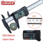 Oauee Electronic Digital Caliper Carbon Fibre Vernier Plastic Gauge Micrometer Ruler Depth Measuring Tools Instrument 150/100mm 1