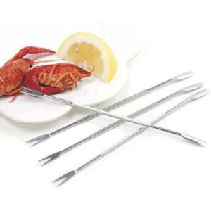5pcs Seafood Lobster Crab Needle Multifunction Crab Leg Crackers Tools Stainless Steel Seafood Nut Forks Spoon Kitchen Gadgets 2