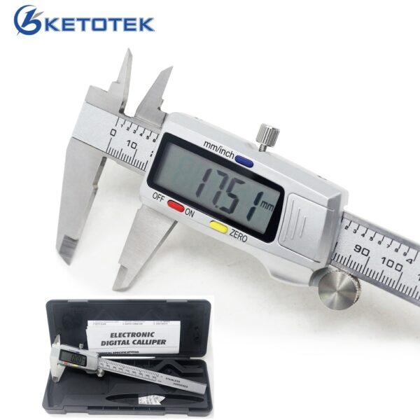 150mm Electronic Digital Metal Caliper 6 Inch Stainless Steel Vernier Caliper Gauge Micrometer Measuring Tool Digital Ruler 1