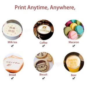 EVEBOT PrinterPen Mini Food Printer Portable Inkjet Pen Print Custom DIY Bread Coffee Latter Printing 2