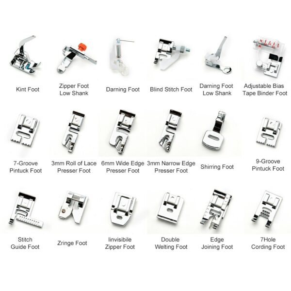 32pcs Sewing Tools Domestic Sewing Machine Presser Foot Feet Kit Set Sewing Machine Accessories Sewing Foot Crafts Apparel 4