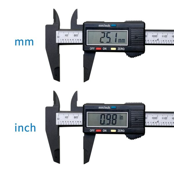 100mm 150mm Electronic Digital Caliper 6 Inch Carbon Fiber Vernier Caliper Gauge Micrometer Measuring Tool Digital Ruler 3