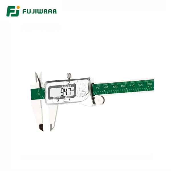 FUJIWARA Digital Display Stainless Steel Caliper 0-150MM 1/64 Fraction / Inch / Millimeter IP54 High-precision 0.01MM 4