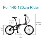 TDJDC D20, 20" 3 Gear No-Chain Folding Road Bike, Sport Bicycle, Shaft Drive Bike, Light Weight Aluminum Alloy Frame 4