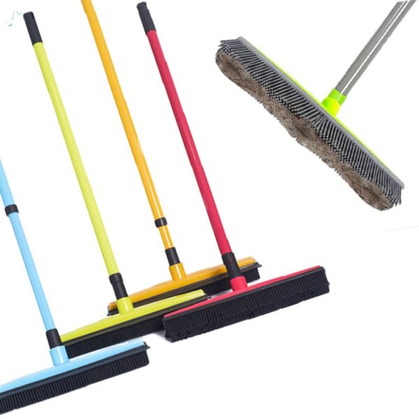 Adjustable Rubber Pet Hair Removal Broom Brush Dust Scraper Carpet Sweeper Wash Mop Telescopic Wipe Window Car Floor Cleaner 1