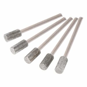 5PCS Diamond Coated Cylindrical Burr 5mm Chainsaw Sharpener Stone File Chain Saw Sharpening Carving Grinding Tools Drop Shipping 2