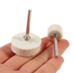 10Pcs Grinding Polishing Buffing Round Wheel Pad Wool Felt +1 Rod 3.2mm Shank Metal Surface For Dremel Rotary Tools Accessories 4