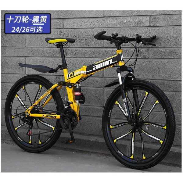 WolFAce 24/26Inch Mountain Bike Adult Students Undefined Variable Speed Car Folding Double Disc Brake Shock Absorption Bicycle 4