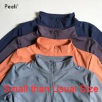 Peeli Long Sleeve Sports Jacket Women Zip Fitness Yoga Shirt Winter Warm Gym Top Activewear Running Coats Workout Clothes Woman 6