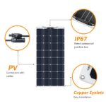 Portable Flexible Solar Panel 16V 100W 18v plate monocrystalline efficiency PV 12V 100 watt china photovoltaique Rv yacht 4