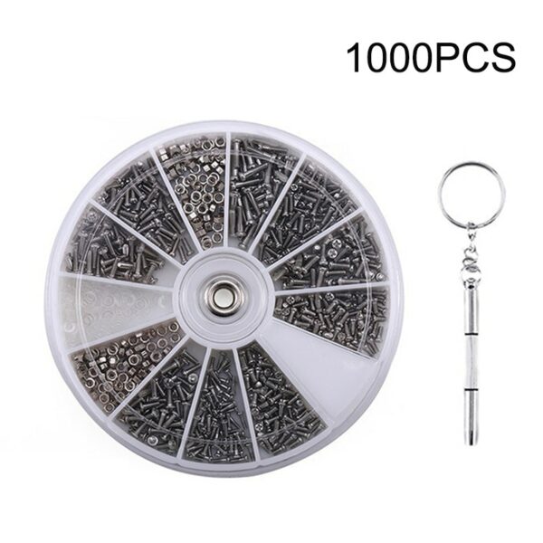 1box 12 Kinds Of Hot Sale Repair Part Tools Small Screws Nuts Assortment Kit For Watch Glasses Assorted Set Repair Parts 5