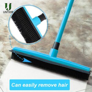 UNTIOR Multifunctional Telescopic Broom Magic Rubber Besom Cleaner Pet Hair Removal Brush Home Floor Dust Mop & Carpet Sweeper 2