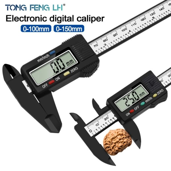 Digital Vernier Caliper LCD Electronic  Altimeter Micrometer Measuring  Tool  Plastic Ruler 0-150mm 0-100mm 6-inch 6