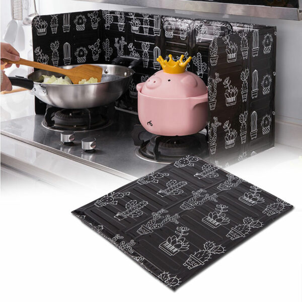 Aluminum Foldable Kitchen Gas Stove Baffle Plate Kitchen Frying Pan Oil Splash Protection Screen Kichen Accessories 1