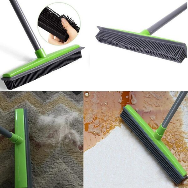 Multifunctional telescopic broom magic rubber besom cleaner pet hair removal brush home floor dust mop & carpet sweeper 5