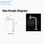 QINGYU ELEVEN New Drinking Kitchen Filter Faucets Rotary Switch 304 Stainless Steel Brushed Single Cold Kitchen Faucet 6