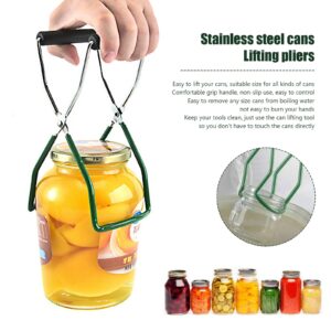 6PCS Canning Jar lifter with Grip Handle Stainless Steel Can Lifter Tongs Jar Clip Mason Jar Glass Lifter Canning Tool Kit 2