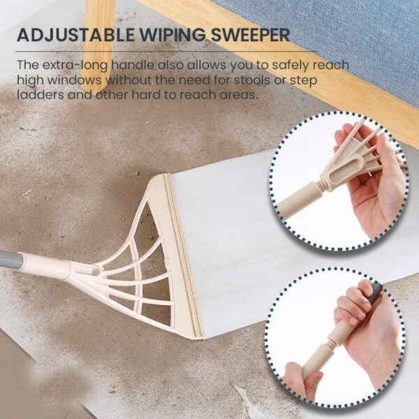 Rubber Broom Hand Push Sweeper Magic Broom Floor Wiper Squeegee for Floor Cleaning Floor Squeegee Sweeping Brush Pet Hair Broom 3