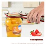 6PCS Canning Jar lifter with Grip Handle Stainless Steel Can Lifter Tongs Jar Clip Mason Jar Glass Lifter Canning Tool Kit 4