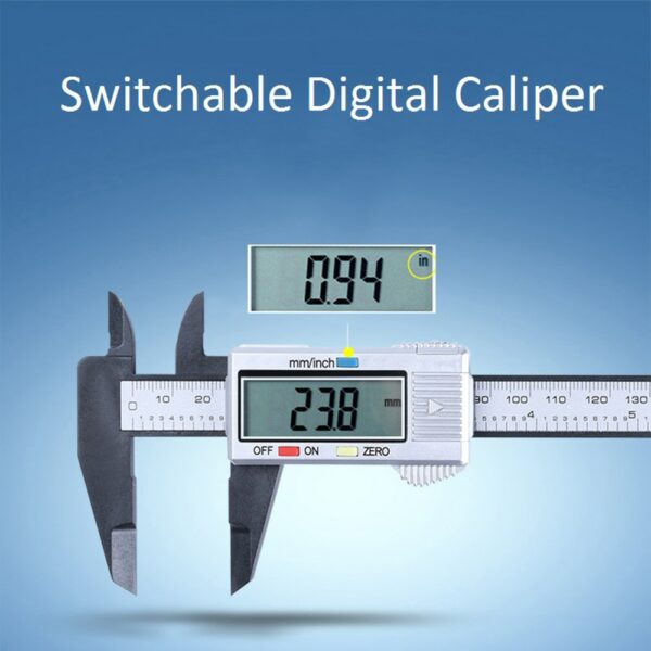 150mm 100mm Electronic Digital Caliper 6 Inch Vernier Caliper Gauge Micrometer Measuring Tool Digital Ruler with Battery 2