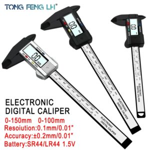 0-150mm digital display plastic Vernier caliper measuring Student Mini tool ruler 1