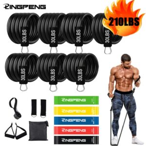 Resistance Bands Set 7 Piece Exercise Band Portable Home Gym Accessories Professional  Fitness Elastic Rubber Workout Expander 1
