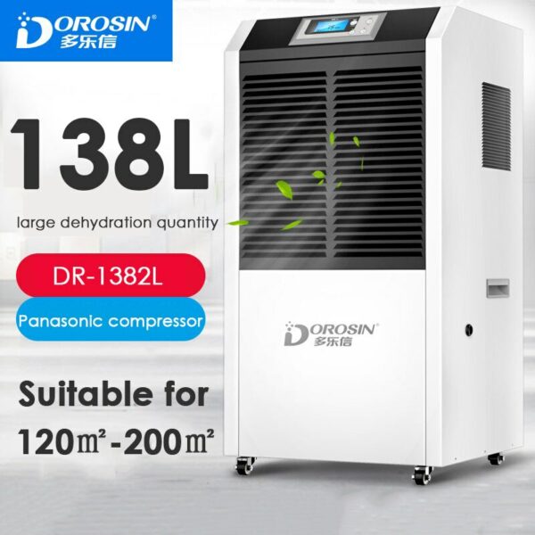 DOROSIN Industrial Dehumidifier 138L High-power Sprayer Commercial Warehouse Workshop Basement Atomizer 2