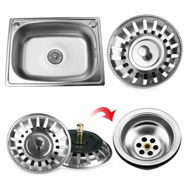 Stainless Steel Kitchen Sink Strainer Stopper Waste Plug Sink Filter Bathroom High Quality Hair Catcher Drains Strainers Sinks 3