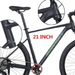 GORTAT 21 Inch Frame Aluminum Alloy Mountain Bike 10-Speed Bicycle Double Oil Brake Front & Rear Quick Release Lmitation Carbon 3