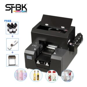 A4 UV inkjet flatbed printer with rollers for printing photos, mobile phone cases, bottles with 5 color inks 1