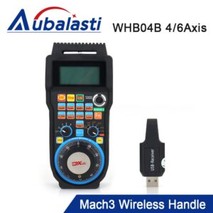 Aubalasti XHC CNC Mach3 Wireless Lathe Handwheel WHB04B MPG Pendant Handwheel 4axis 6axis USB Receiver for CNC Milling Machine 1