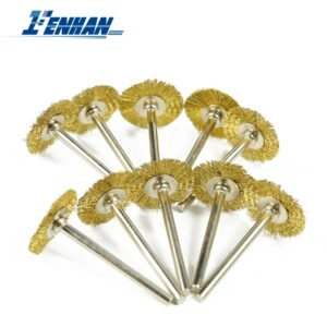 Brass Wheel Brush Set 10pcs 3.0mm Shank Wire Wheel Brush for Dremel Rotary Tools Electric Tool for The Engraver Polishing Tools 1
