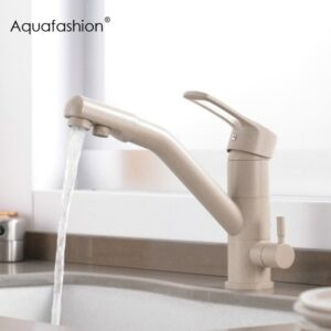 Kitchen Faucet Filter Water Taps Dual Handle Hot and Cold Drinking Water 3 Way Filter Kitchen Mixer Tap 1