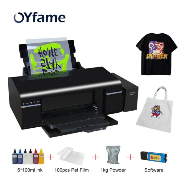 OYfame A4 DTF Printer Directly Trasnfer Film DTF Printer for t shirt DTF Printer With DTF Ink DTF PET Film L805 A4 DTF Printer 1