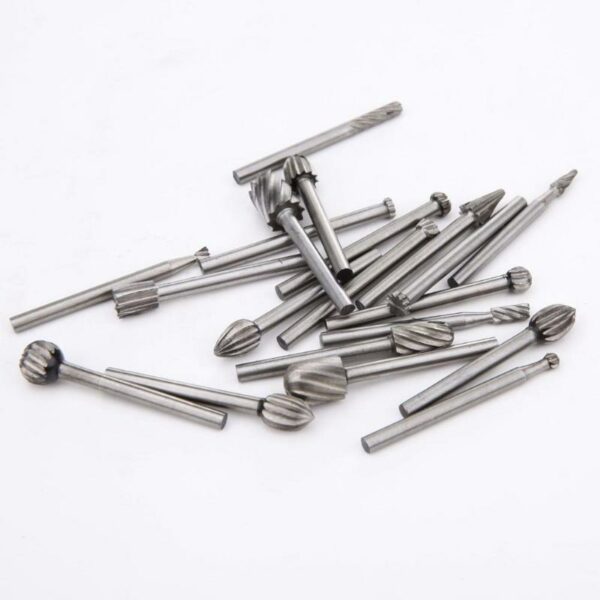 6/20pcs/Set 3mm Wood Drill Bit Nozzles for Dremel Attachments HSS Stainless Steel Wood Carving Tools Set Woodworking 6