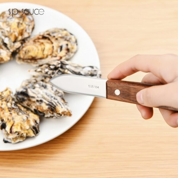 Japan Oyster Knife 304 Stainless Steel with Scallop Opener, Used for Seafood Shell Multi-purpose Can Directly Open Oyster 3