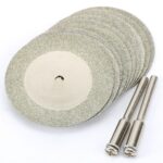10pcs/set 40mm Diamond Cutting Discs+2pcs Mandrel Arbor Shafts Rotary Tool Dremel accessories Drills Sheets Grinding Slice Craft 1