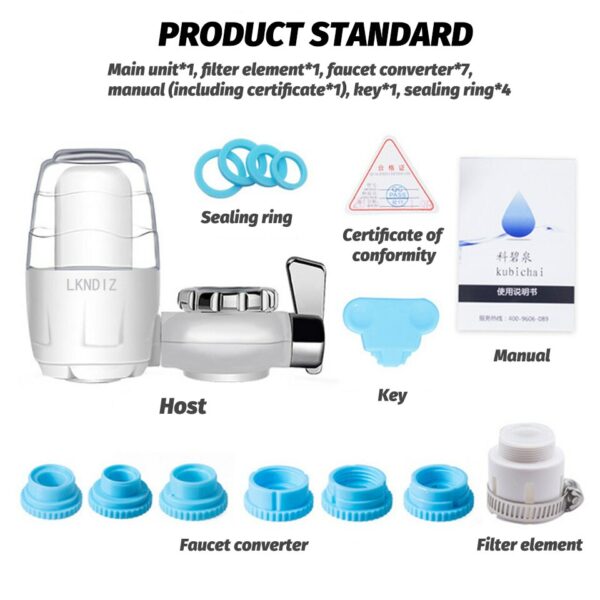 Faucet Water Purifier Clean Kitchen Tap Washable Ceramic Percolator Water Filter Filtro Rust Bacteria Removal Replacement Filter 3