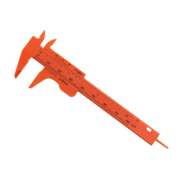 80mm Plastic Vernier Caliper Double Scale Measuring Millimeter/Inches Sliding Micrometer Student Mini Ruler DIY Model Dropship 2