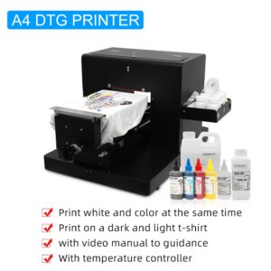 Multifuction A4 DTG Printer for T shirt A4 Flatbed Printer Print on Dark and Light T shirt Jeans Hoodies DTG Printing Machine A4 1