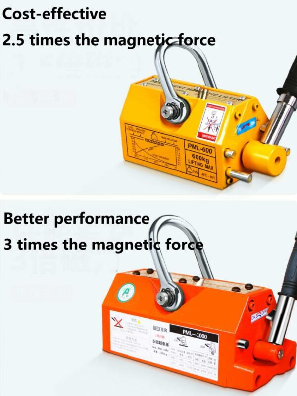 300/400Kg Permanent Magnet Crane Heavy Duty Steel Crane Hoist Lifting Magnet Industrial Magnetic Chuck Magnetic Lifter 4